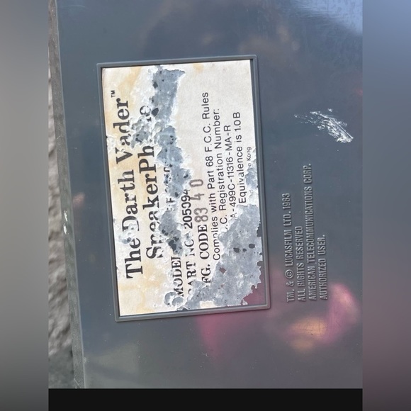 1983 Vintage Darth Vader Speakerphone Lucasfilm Star Wars by ATC Untested - Picture 4 of 5